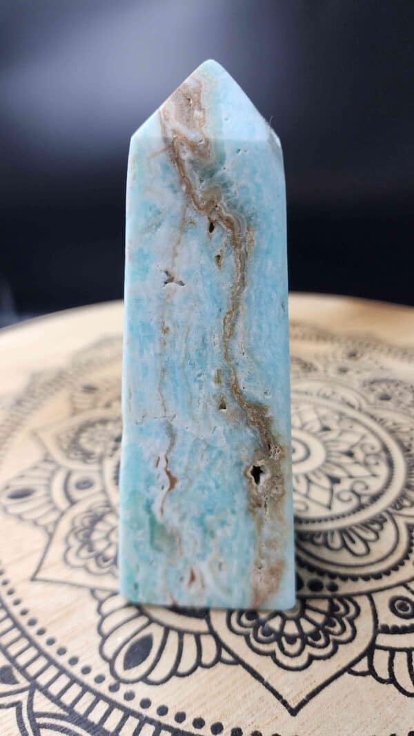 Blue Aragonite Crystal Tower - Image 3