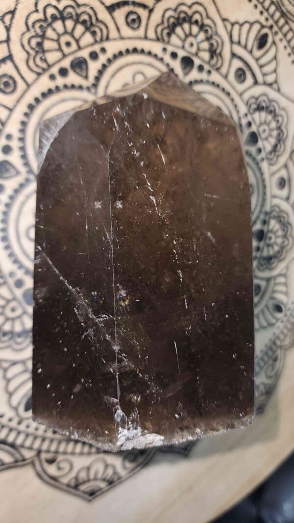 Golden Rutilated Smokey Quartz Crystal Tower