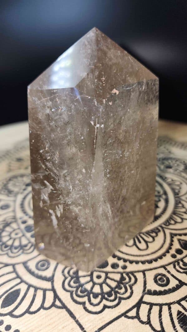 Golden Rutilated Smokey Quartz Crystal Tower