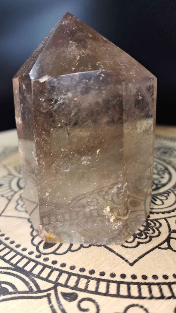 Golden Rutilated Smokey Quartz Crystal Tower