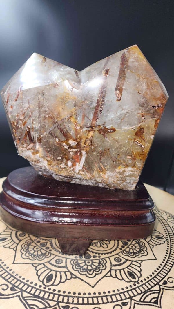 Green Tourmaline Rutilated Golden Healer Crystal