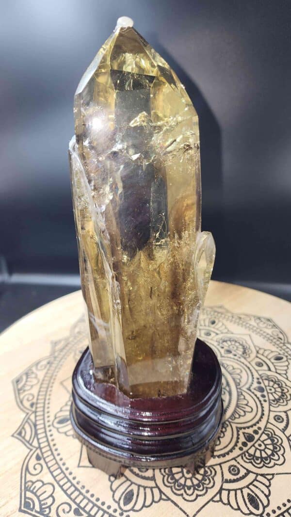 Natural Pure Clear Citrine Crystal Cluster Tower