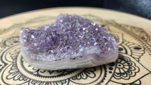 Natural Brazilian Amethyst Crystal Cluster Heart