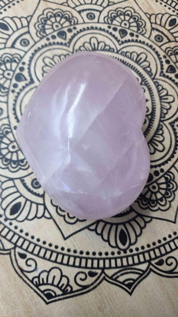 Lavender Rose Quartz Crystal Heart - Image 2