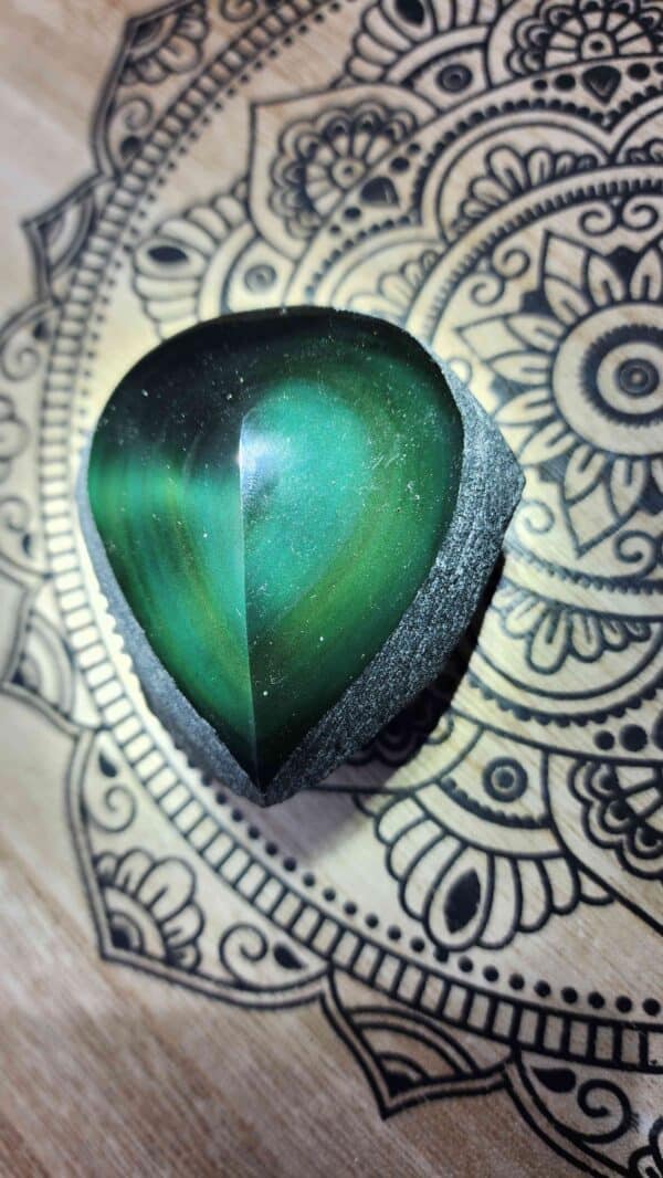 Rainbow Obsidian Crystal Heart - Image 2