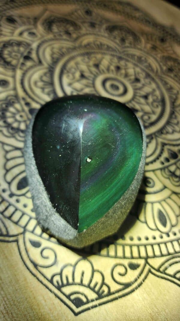 Rainbow Obsidian Crystal Heart - Image 2
