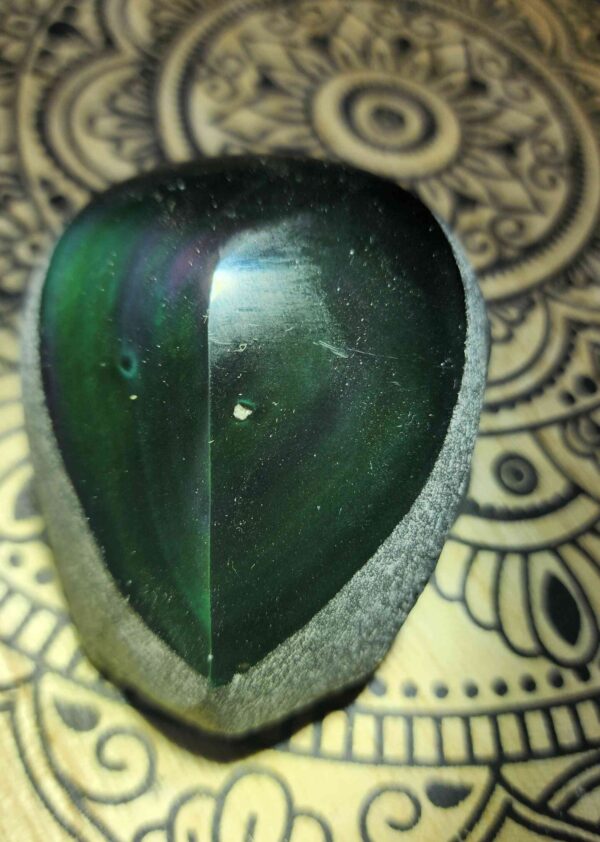 Rainbow Obsidian Crystal Heart