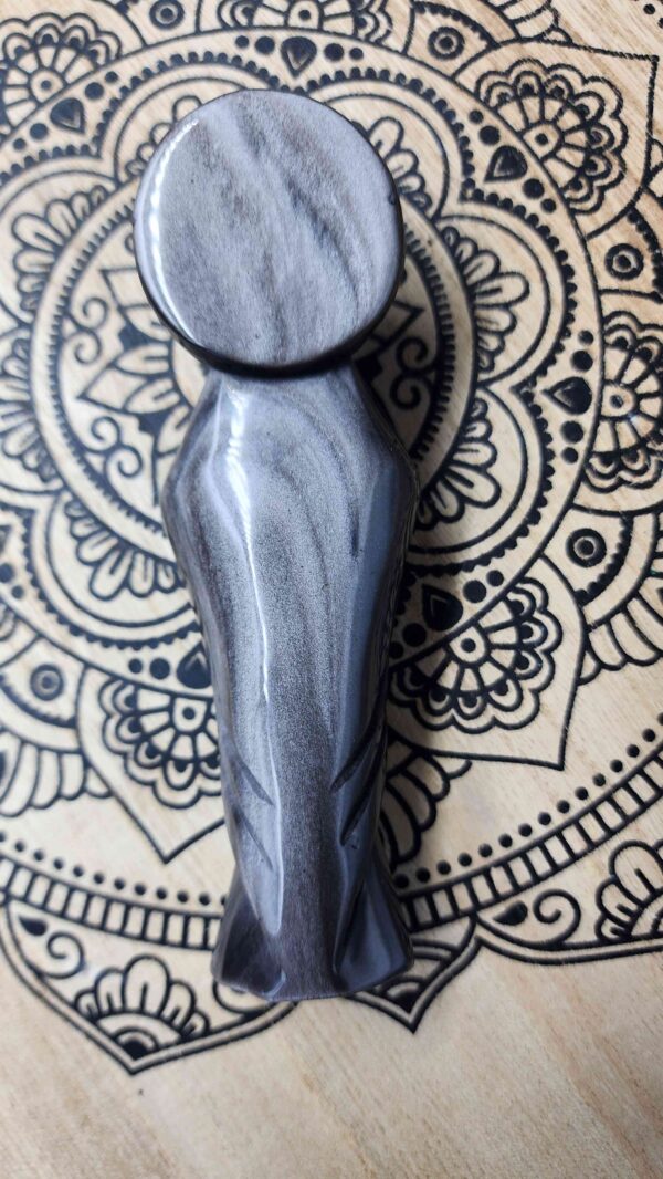 Silver Sheen Obsidian Crystal Carving - Image 2