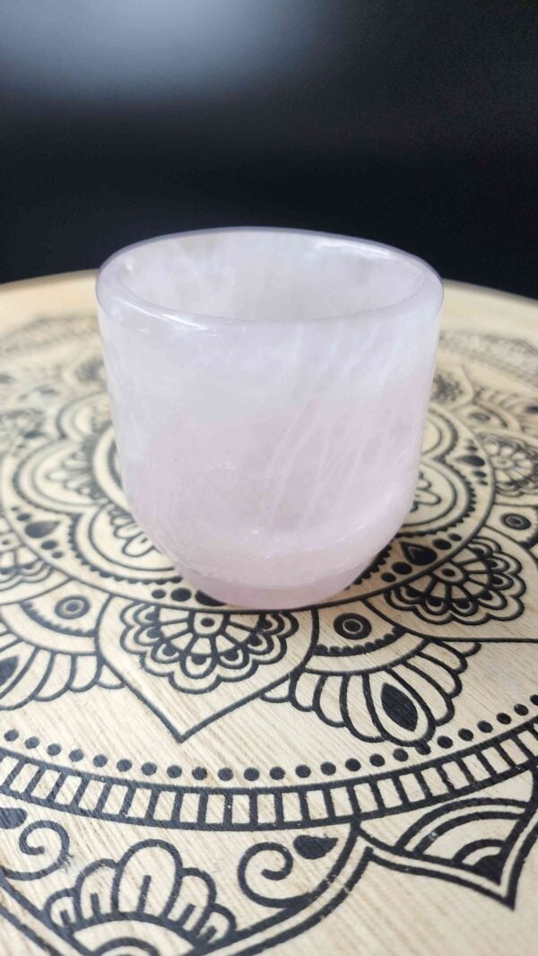 Rose Quartz Crystal Cup