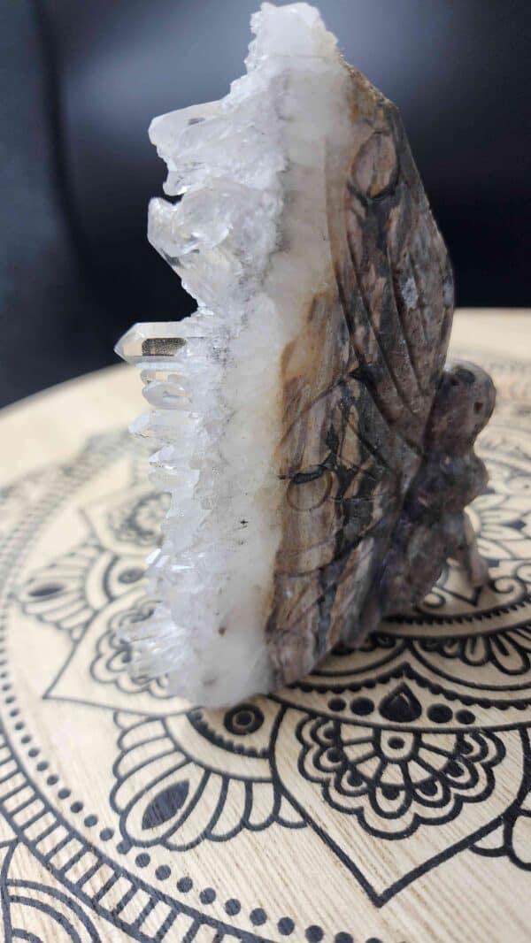 Clear Quartz Crystal Fairy Carving - Image 2