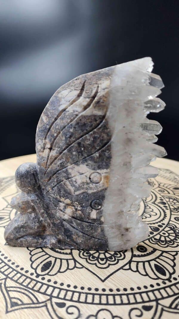Clear Quartz Crystal Fairy Carving