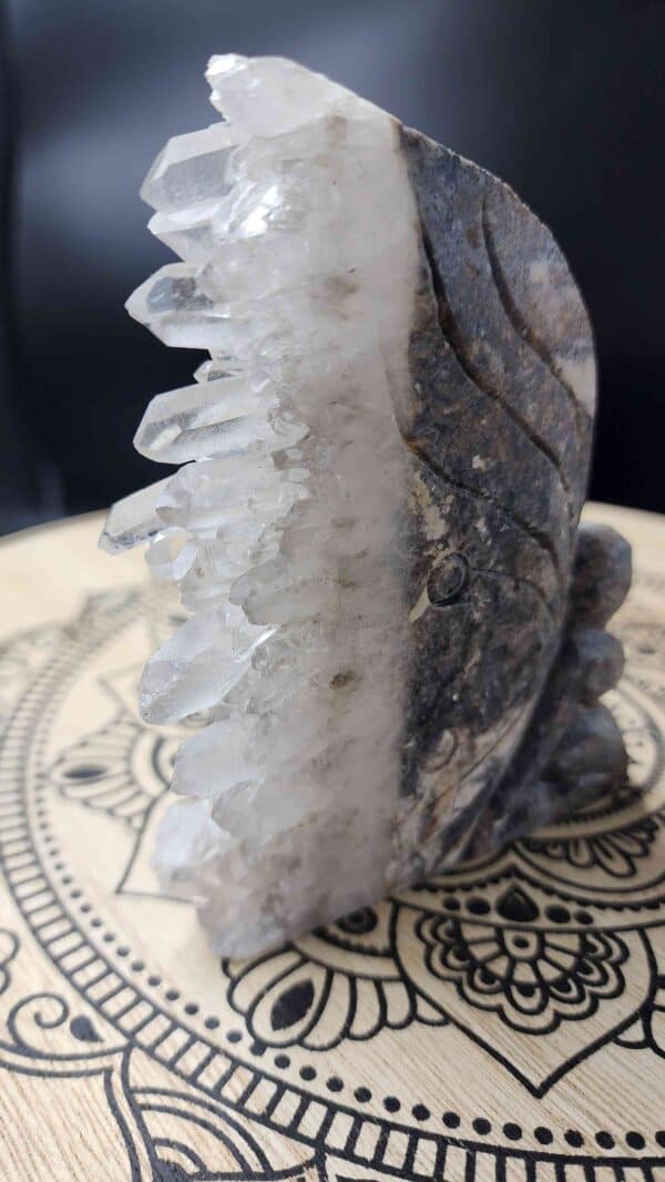 Clear Quartz Crystal Fairy Carving - Image 2