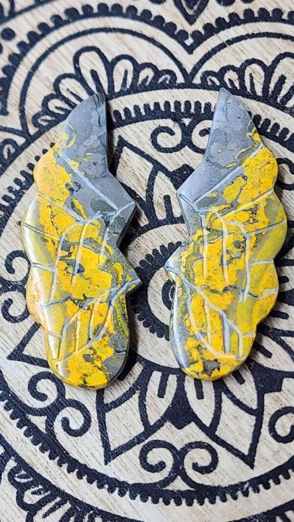 Bumblebee Jasper Crystal Wing Set