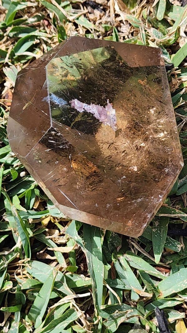 Gold Rutilated Smokey Quartz Crystal Freeform - Image 2