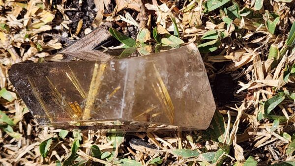 Gold Rutilated Smokey Quartz Crystal Freeform - Image 3