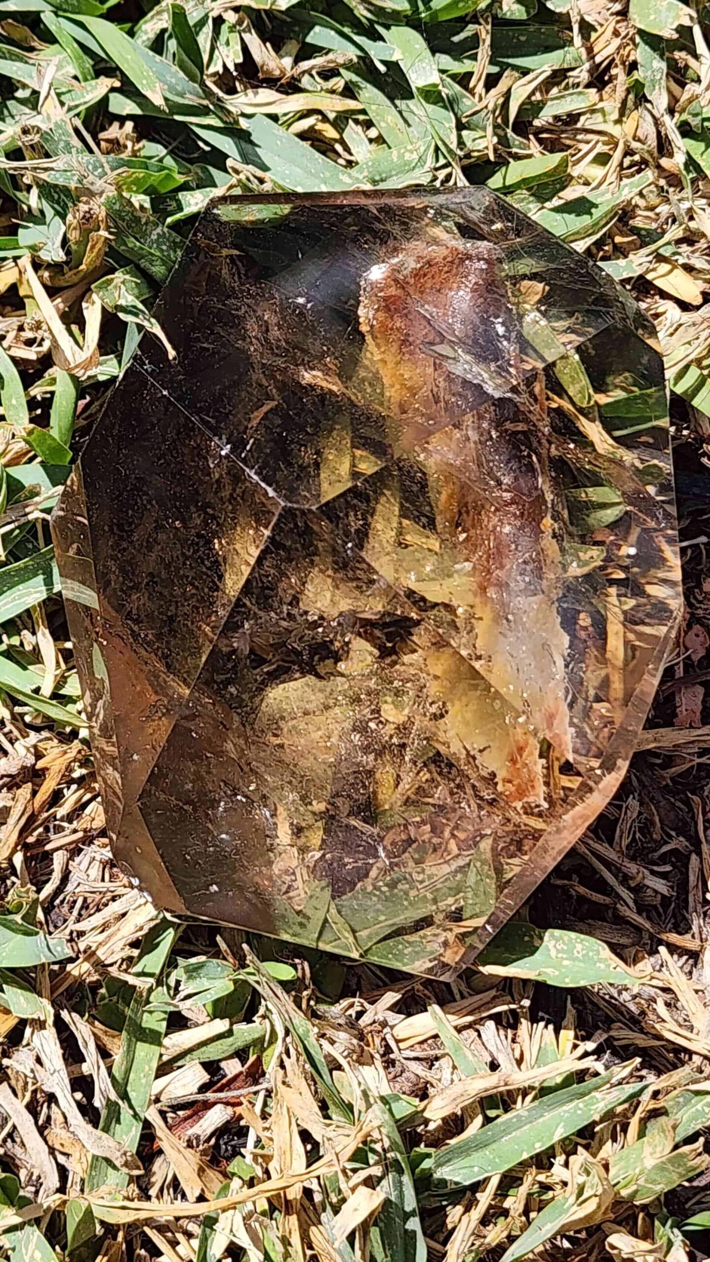 Gold Rutilated Smokey Quartz Crystal Freeform - Image 2