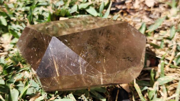 Gold Rutilated Smokey Quartz Crystal Freeform