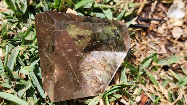 Gold Rutilated Smokey Quartz Crystal Freeform - Image 2