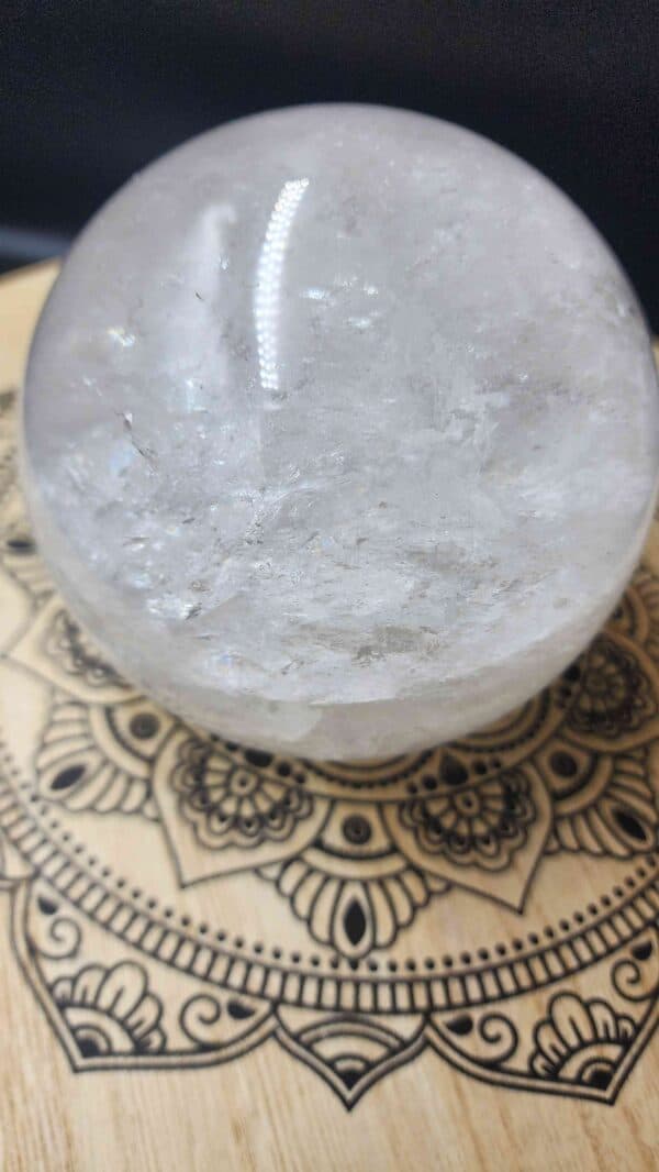 Natural Clear Quartz Crystal Sphere