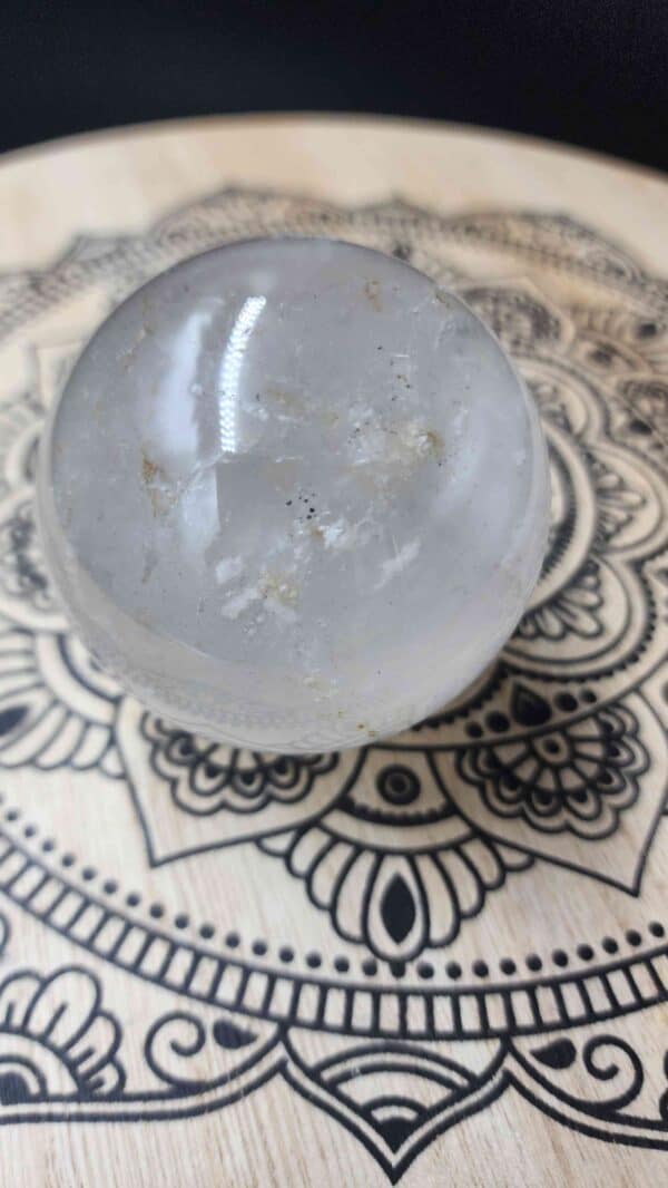 Natural Clear Quartz Crystal Sphere
