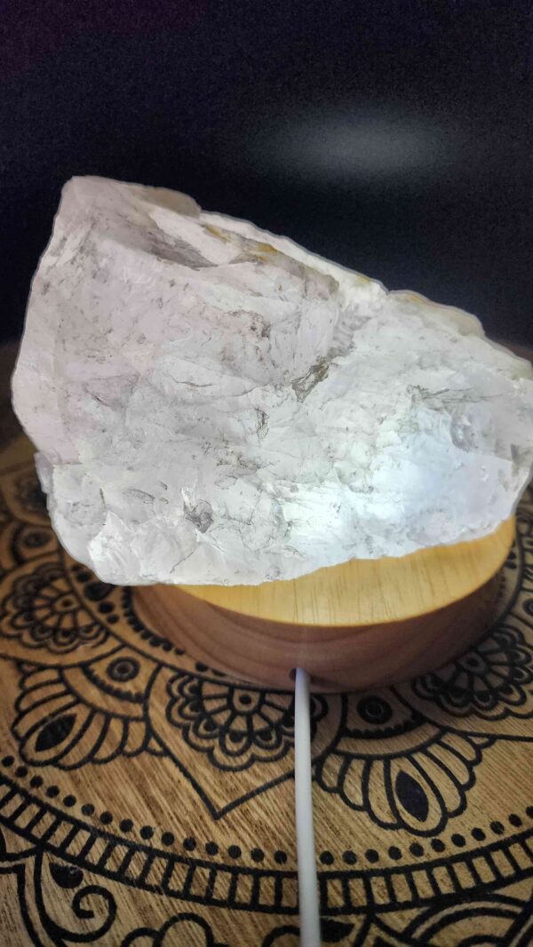 Lavender Rose Quartz Crystal Lamp