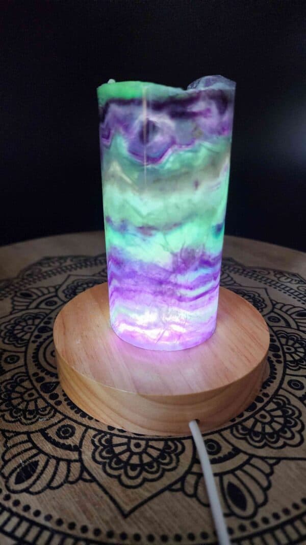Rainbow Fluorite Crystal Lamp