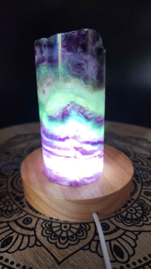 Rainbow Fluorite Crystal Lamp - Image 2