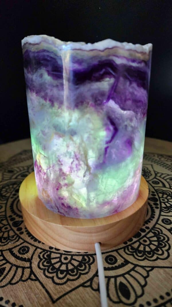 Rainbow Fluorite Crystal Lamp - Image 2