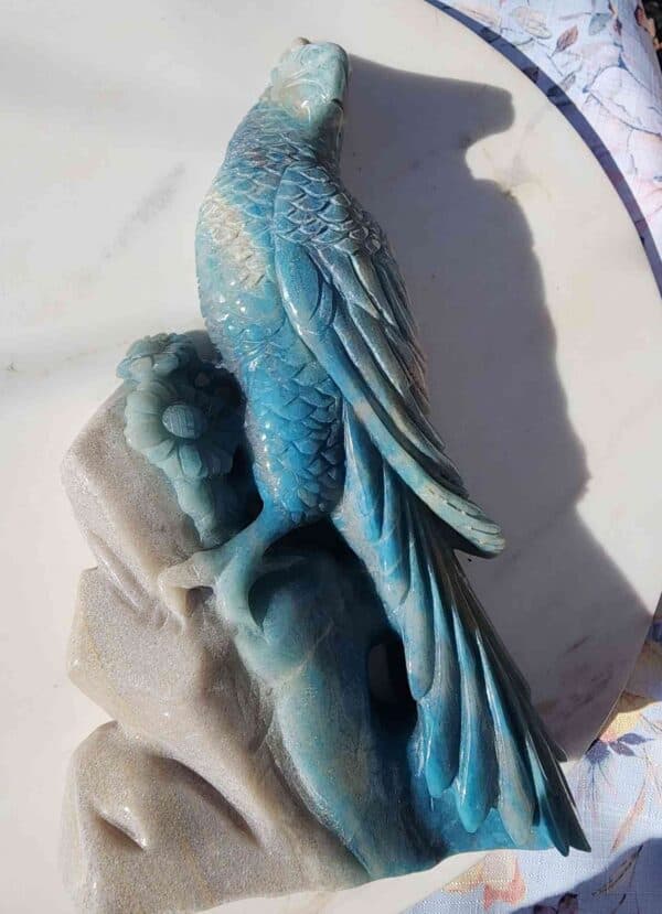 Handcarved Troillite Crystal Bird