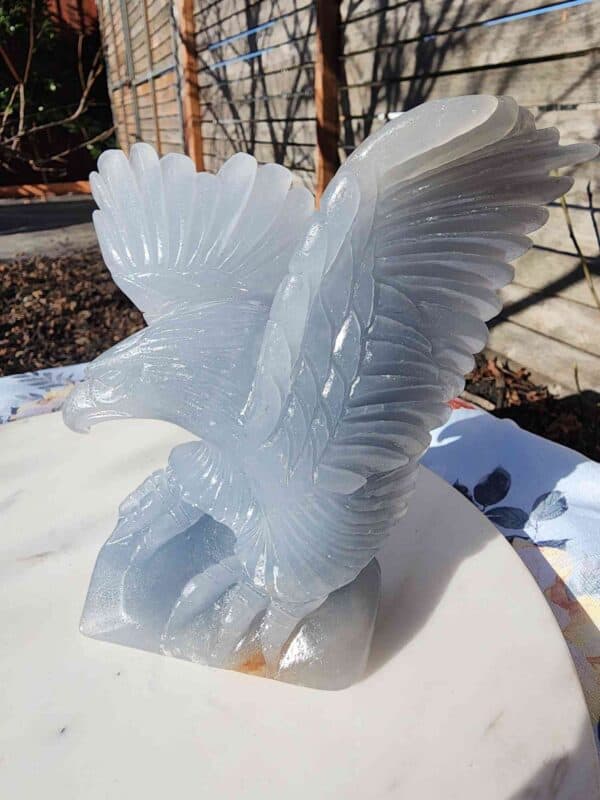Hand carved Angelite Crystal Eagle