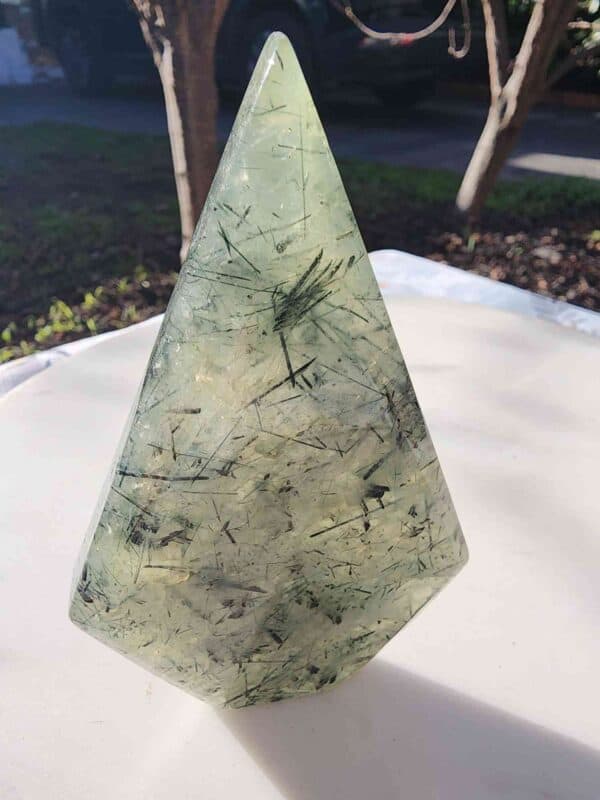 Natural Prehnite Crystal Diamond