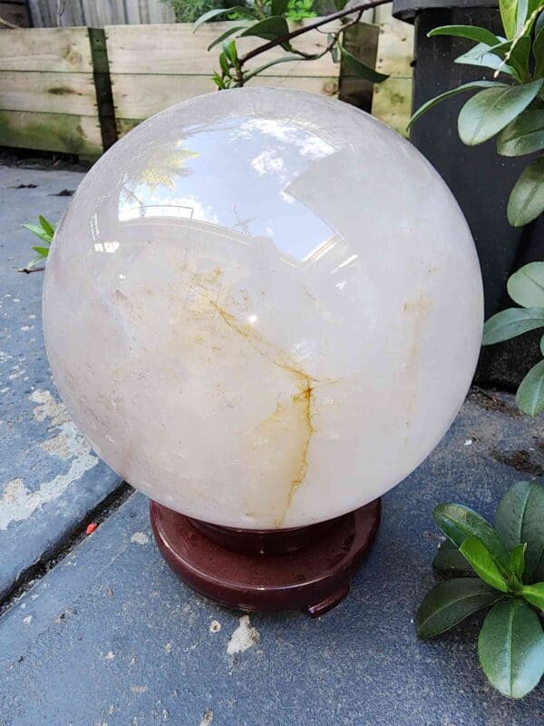 Natural Large Clear Quartz Crystal Sphere