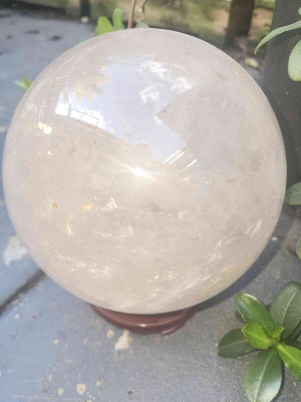 Natural Large Clear Quartz Crystal Sphere - Image 2
