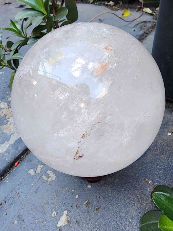 Natural Clear Quartz Crystal Sphere