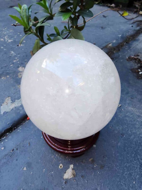 Natural Clear Quartz Crystal Sphere - Image 2