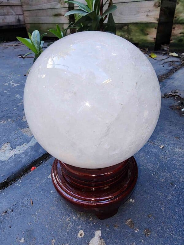 Natural Clear Quartz Crystal Sphere