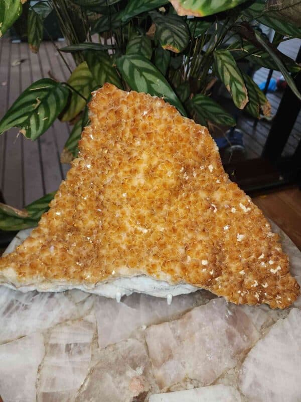 Large Heated Citrine Cluster With Stand - Image 2